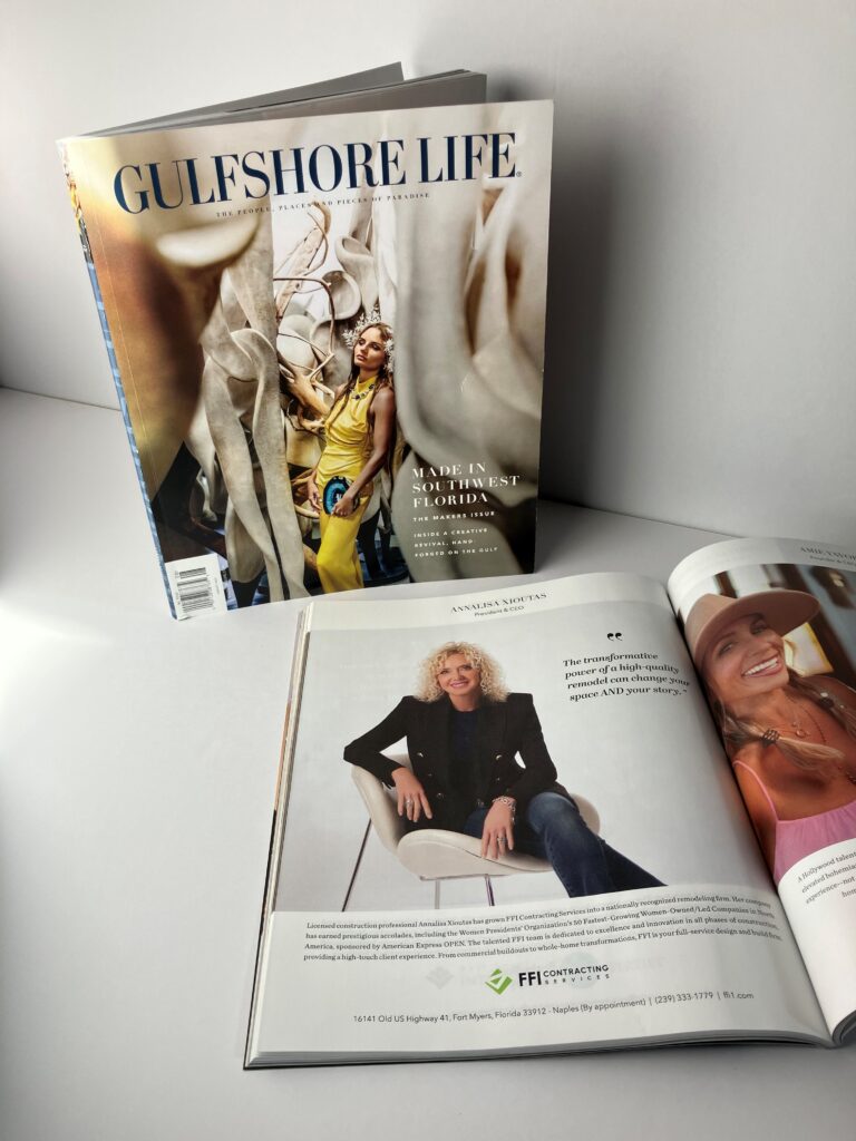 August 2025 edition of Gulfshore Magazine with Annalilsa Xioutas